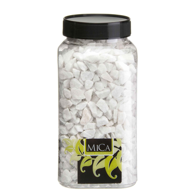 Afbeelding van Marbles wit fles 1 kilogram Mica Decorations
