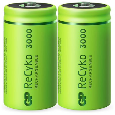 Afbeelding van GP ReCyKo C Baby Batterij 3000 mAh 1.2V Oplaadbaar 2 Stuks