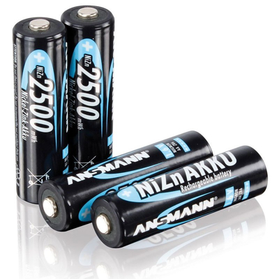 Afbeelding van Ansmann Mignon LR06 AA NiZn batterij 1.6 volt 2500mWh in een set van 4