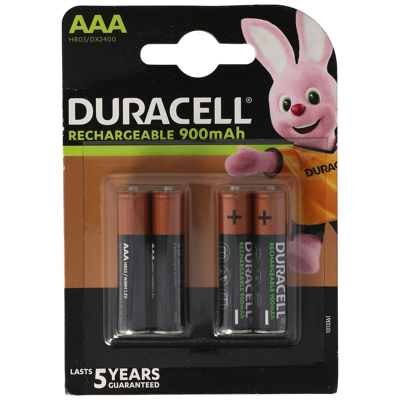 Afbeelding van Duracell Recharge Ultra AAA NiMH Micro batterij met een capaciteit tot 850 mAh, 4 pack