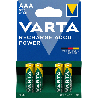 Afbeelding van Varta AAA Batterij 56743101404 4stuk(s) 1.2 0.55Ah 4008496884292