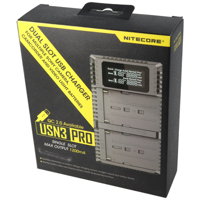 Afbeelding van Nitecore USN3 Pro USB oplader voor Sony batterijen
