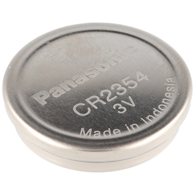 Afbeelding van Panasonic CR2354 lithiumbatterij met uitsparing op de negatieve pool