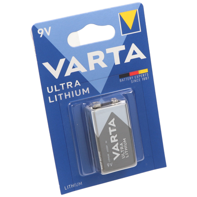 Afbeelding van Varta lithiumbatterij 9 volt, U9VL, 6AM6, 6122 E Block