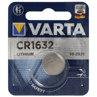 Afbeelding van Varta CR1632 lithiumbatterij 3 volt 140 mAh