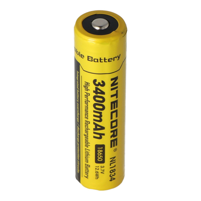 Afbeelding van Nitecore Li ionbatterij type 18650 met 3400 mAh NL1834 69,4 x 18,3 mm beschermingscircuit