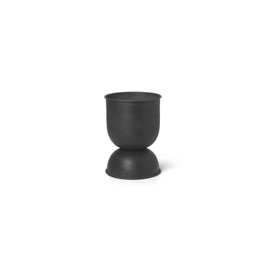 Afbeelding van Ferm LIVING Hourglass Pot Extra Small Plantenbak Voor Binnen Ø21 Cm Zwart