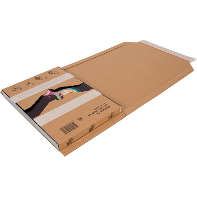 Afbeelding van Cleverpack wikkelverpakking uit golfkarton, ft 215 x 305 20 / 80 mm, pak van 10 stuks