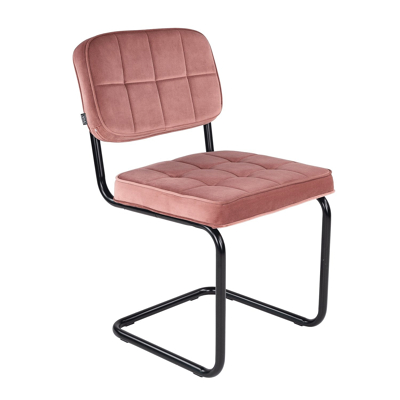 Afbeelding van Kick Ivy buisframe stoel Velvet roze