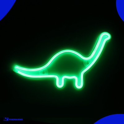 Afbeelding van Neon Lamp Dino Incl. 3 Batterijen 18 x 34 cm