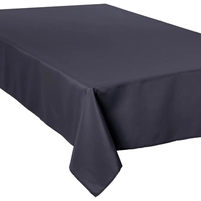 Afbeelding van Tafelkleed van polyester met formaat 300 x 150 cm donker grijs Eettafel tafellakens