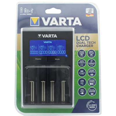 Afbeelding van Varta Dual Tech oplader voor Li ion batterijen en NiMH AA, AAA
