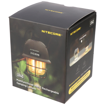Afbeelding van Nitecore LR40 LED campinglamp olijf met 2 lichtkleuren, incl. batterij, powerbank functie