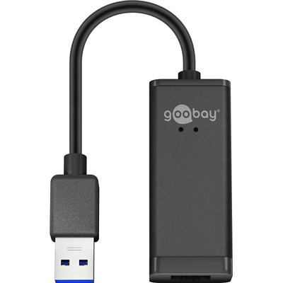 Afbeelding van Netwerkadapter USB A naar RJ45 Goobay (USB 3.0, 1 Gbps, Zwart)