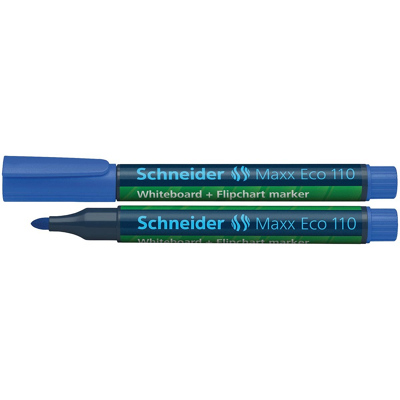 Afbeelding van Schneider whiteboard + flipchart marker Maxx Eco110 blauw whiteboardmarker