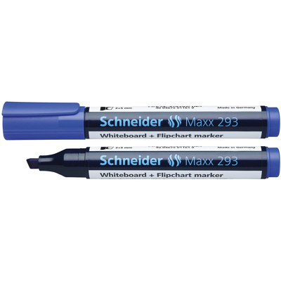 Afbeelding van 10x Schneider whiteboard + flipchart marker Maxx 293 blauw