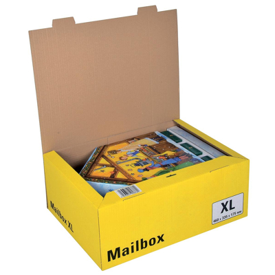 Afbeelding van Colompac Mailbox Extra Large, kan tot 5 formaten aannemen, geel verzenddoos