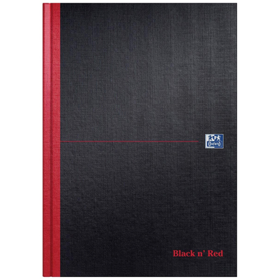 Afbeelding van Notitieboek Oxford Black n&#039; Red A4 96vel blanco