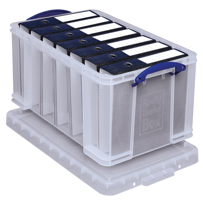 Afbeelding van Really Useful Box 48 Liter, Transparant, Per Stuk Verpakt In Karton Opbergdoos