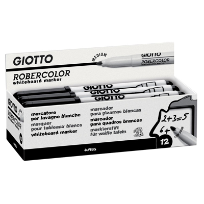 Afbeelding van Giotto Robercolor whiteboardmarker, medium, ronde punt, zwart whiteboardmarker