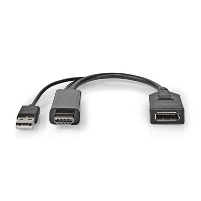 Afbeelding van HDMI™ Adapter Connector DisplayPort Male Vernikkeld Nedis