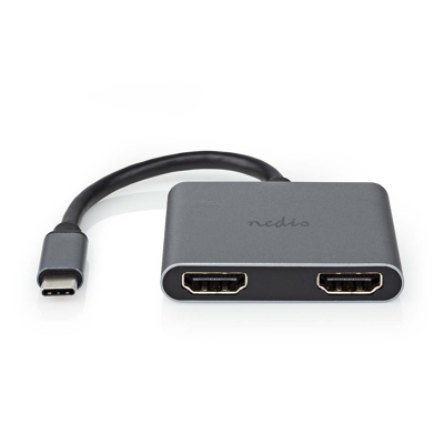 Afbeelding van USB C naar HDMI adapter Nedis 0.1 meter (4K@30Hz, 2 x HDMI)