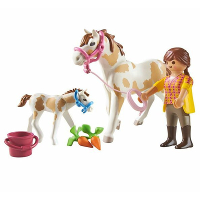 Afbeelding van Playmobile Playmobil Country Paard met veulen