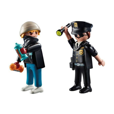 Afbeelding van Playmobile Playmobil DuoPack politieagent en sproeier