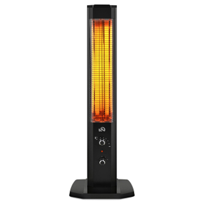 Afbeelding van T24 heater met thermostaat, energiebesparend, regelbaar 600 1200W, verwarming in zwart