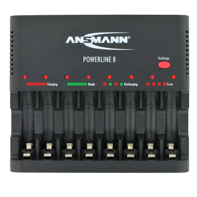 Afbeelding van Ansmann Powerline 8 voor 1 AA / AAA batterijen en USB oplaadaansluiting 1001 0006