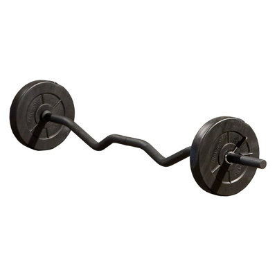 Afbeelding van Iron Gym Curlstang EZ Curl Bar met halterset halterschijven tot max. 23 kg Colour /