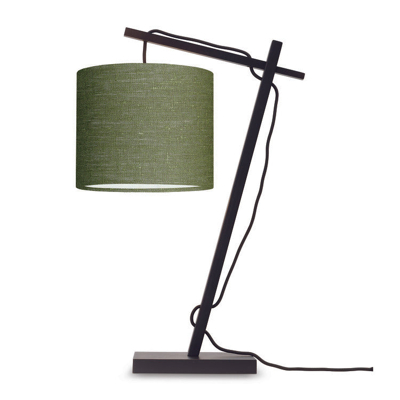 Afbeelding van GOOD&amp;MOJO Tafellamp Andes Bamboe Zwart/Groen 30x18x46cm Zwart
