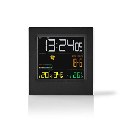 Afbeelding van Weerstation Nedis (Buitensensor, Klok, Hygrometer, Kalender, LED)