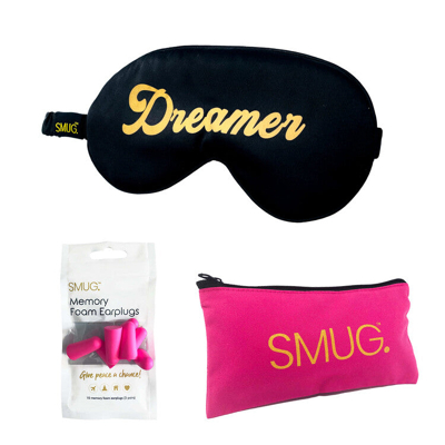 Afbeelding van SMUG Slaapmasker met Roze Oordopjes en Opbergzakje Dreamer