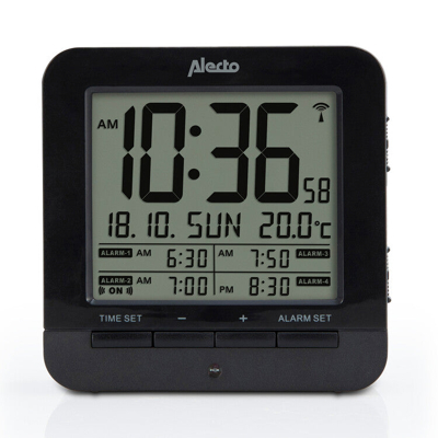 Afbeelding van Alecto AK 20 Digitale wekker met thermometer, zwart Black