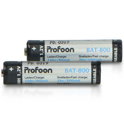 Afbeelding van Profoon BAT 800 Oplaadbare AAA batterijen 800mAh, 2x Grey Black