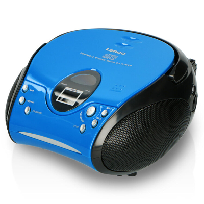Afbeelding van Lenco SCD 24 Blue/Black Draagbare stereo FM radio met CD speler Blauw/zwart Blue Black