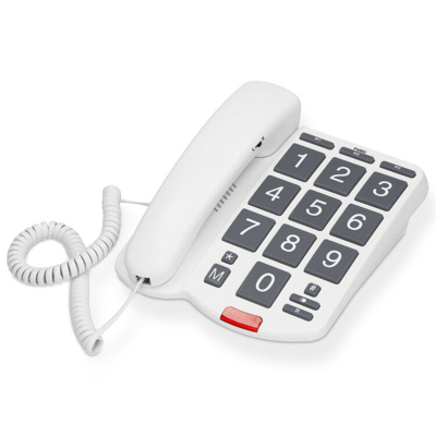 Afbeelding van Fysic FX575 Vaste telefoon met grote toetsen, wit/grijs White