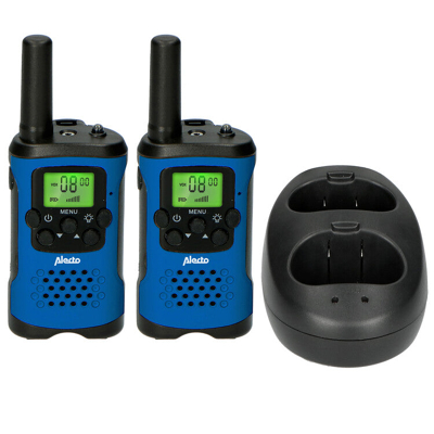 Afbeelding van Alecto FR 175BW Set van twee walkie talkies, tot 7 kilometer bereik, blauw/zwart Blue Black