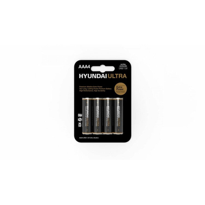 Afbeelding van Hyundai Batteries Ultra Alkaline AAA batterijen 4 stuks