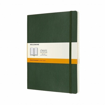 Afbeelding van Notitieboek Moleskine XL 190x250mm lijn soft cover myrtle green