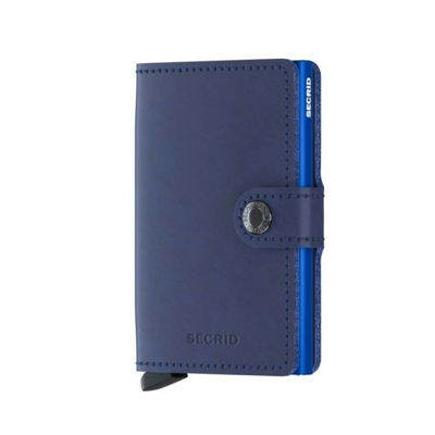 Afbeelding van Secrid Mini wallet original navy blue Blauw / 9,7 x 6,5 1,6 cm Aluminium Leer Kunststof