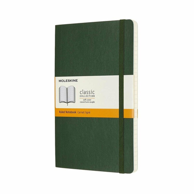 Afbeelding van Notitieboek Moleskine large 130x210mm lijn soft cover myrtle green