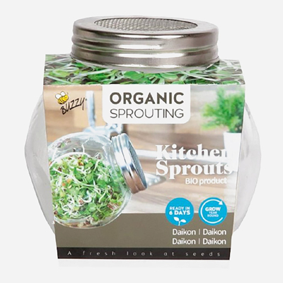 Afbeelding van Buzzy Organic Spruitgroente Daikon glazen pot
