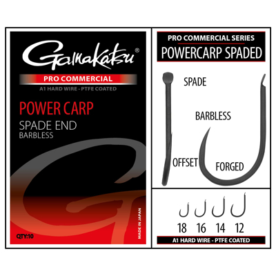 Afbeelding van Gamakatsu Pro Commercial Power Carp Spade Barbless 12