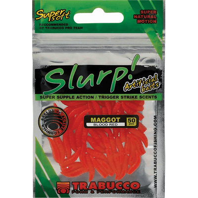 Afbeelding van Trabucco Slurp Artificial Baits Maggot (50 pcs) Kleur : Blood Red