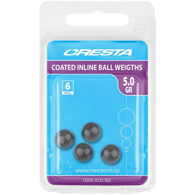 Afbeelding van Cresta Coated Inline Ball Weight (5 pcs) Maat : 5.0g