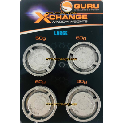 Afbeelding van Guru X Change Window Weights (4 pcs) Maat : Large 50g 60g