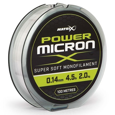 Afbeelding van Matrix Power Micron X Monofilament (100m) 0.14mm 4.5lb Nylon vislijn