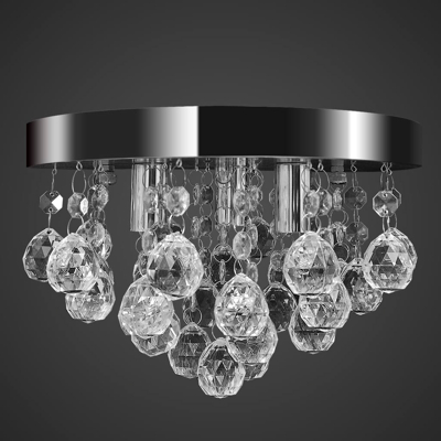 Afbeelding van Plafondlamp kroonluchterontwerp kristal chroom